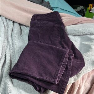 St. John's Bay Stretch Boot Corduroy Pants - Rich Purple
